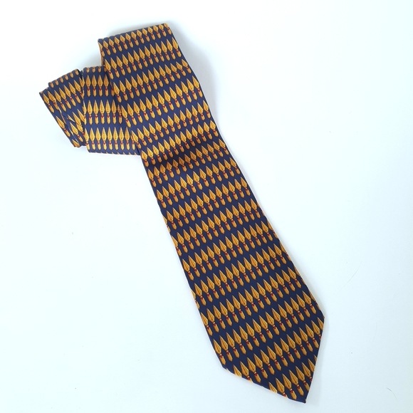 Gucci Silk Tie Mens Made in Italy Multicolor - Picture 2 of 5